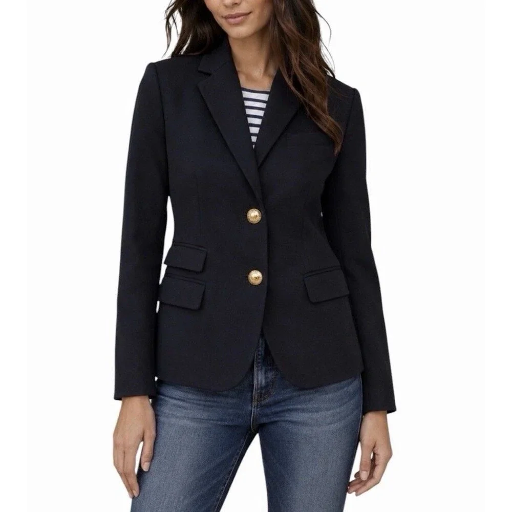 J. crew Schoolboy Blazer 4T Navy Blue Preppy Fall Jacket Academia Gold Buttons